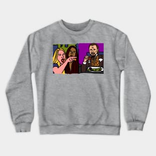 Woman Yelling at Leonardo Crewneck Sweatshirt